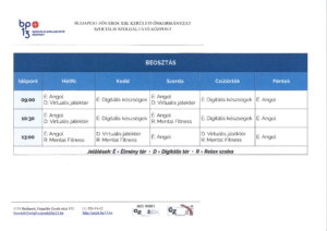 Órarend programokhoz